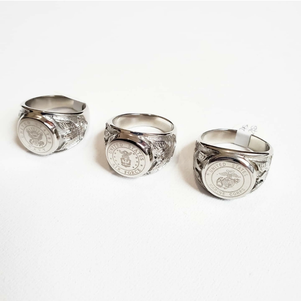 Stainless Steel U.S. Marine Signet - Picture 2 of 7